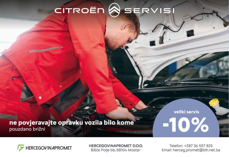 Citroen, Redovni servis -10% - Zima je sve bliže, iz autokuće Hercegovinapromet sjajna ponuda stiže